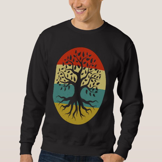 Retro Tree of Life Vintage Earth Sweatshirt (Front)