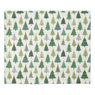 Retro Trees Duvet Cover