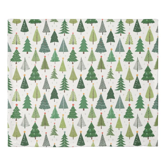 Retro Trees Duvet Cover (Front)