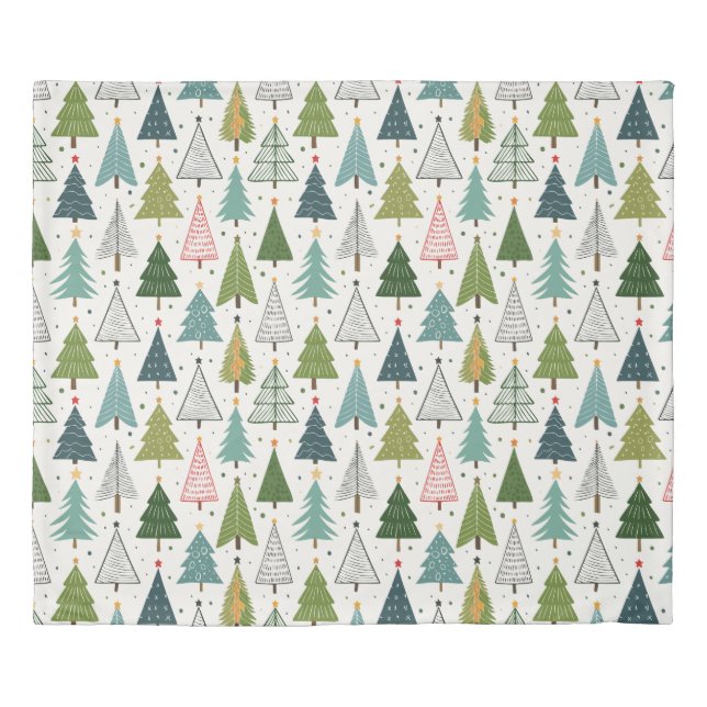 Retro Trees Duvet Cover (Front)
