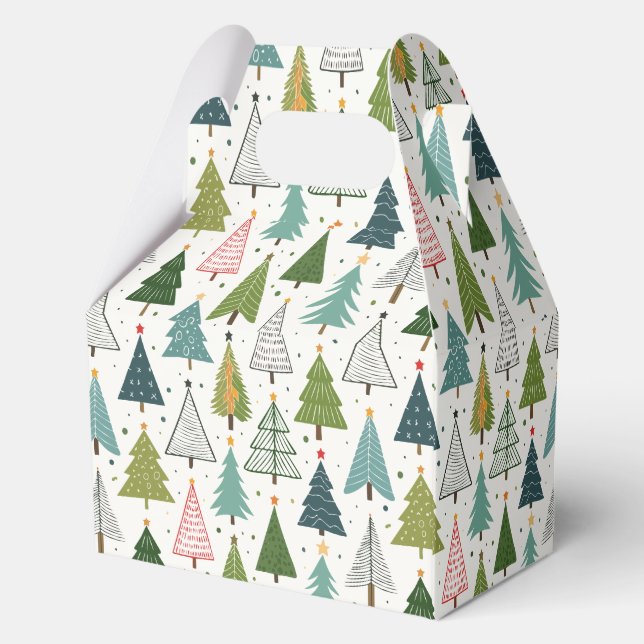 Retro Trees Favor Boxes (Back)