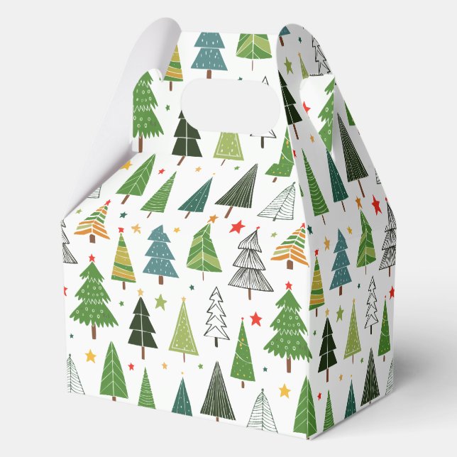 Retro Trees Favor Boxes (Back)