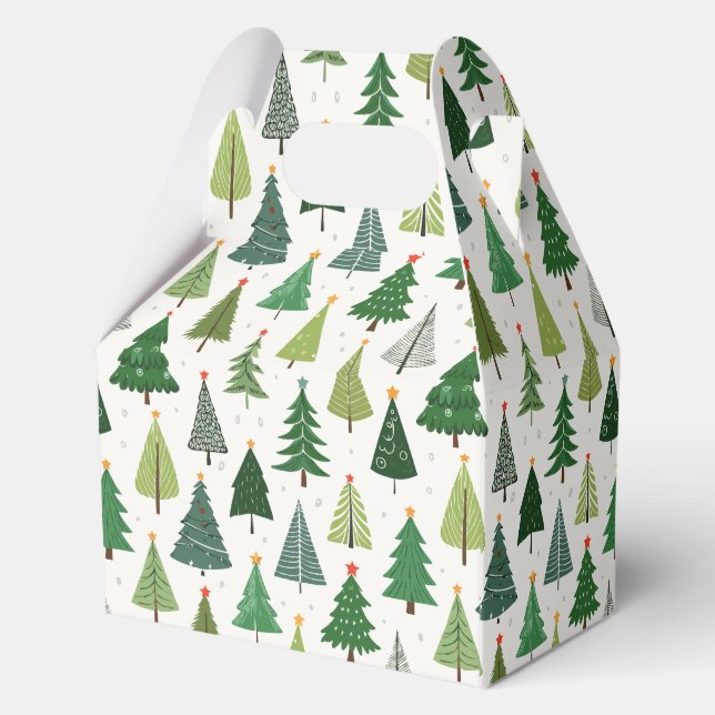 Retro Trees Favor Boxes (Back)