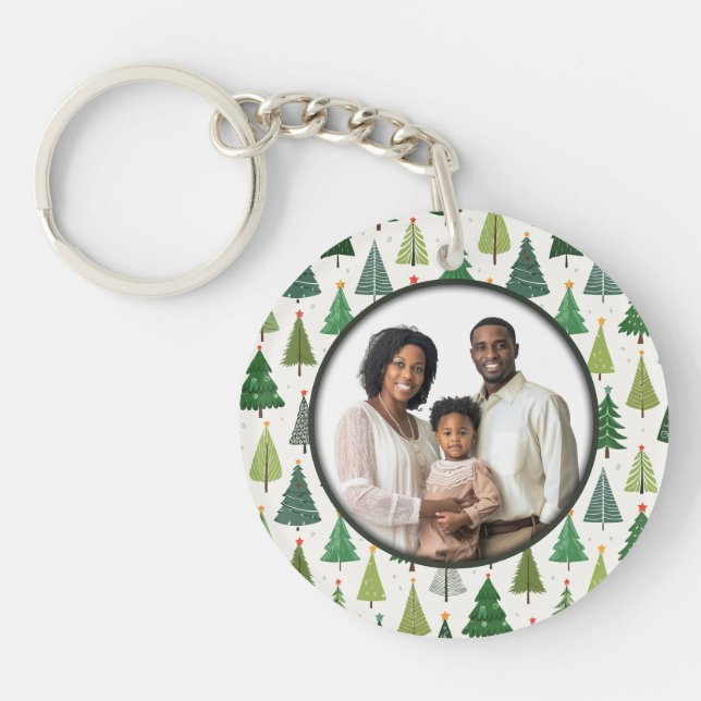 Retro Trees Keychain (Front)