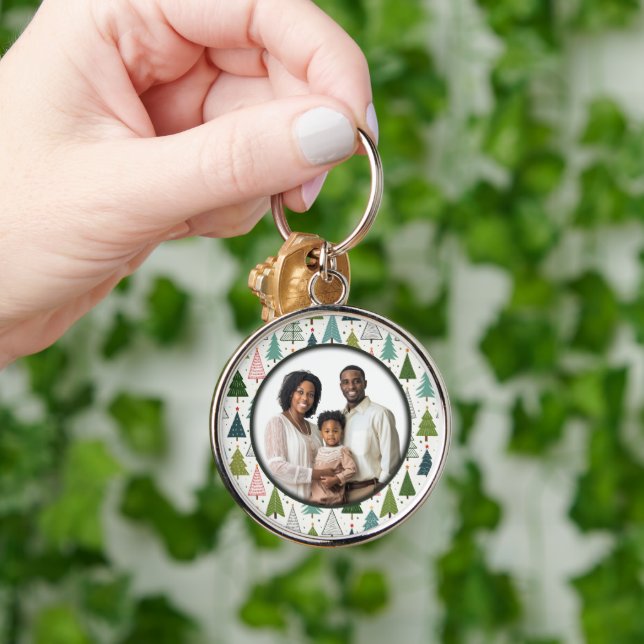 Retro Trees Keychain (Hand)