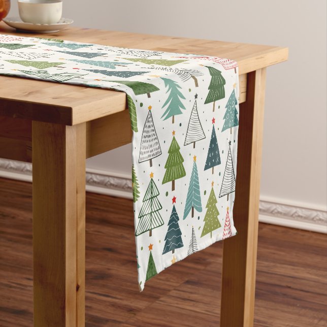 Retro Trees Medium Table Runner (In Situ)