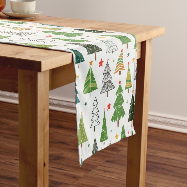 Retro Trees Medium Table Runner (In Situ)