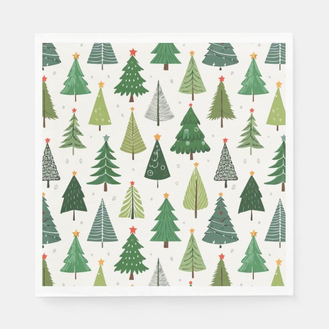Retro Trees Napkins (Front)