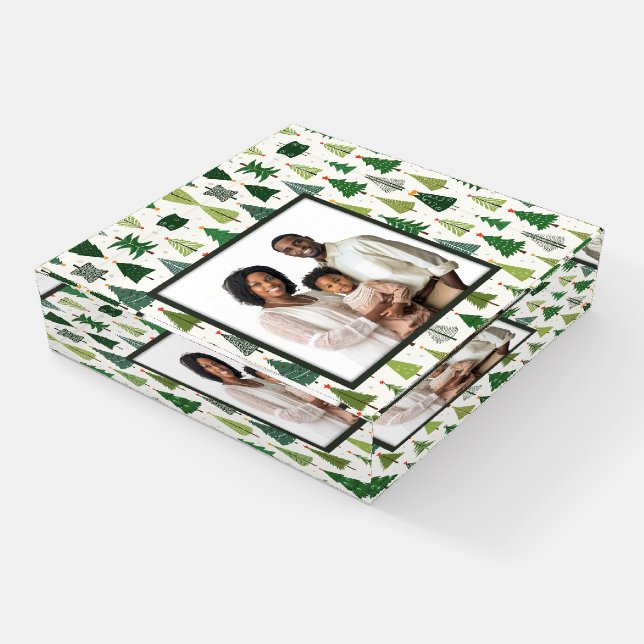 Retro Trees Paperweight (Angled)