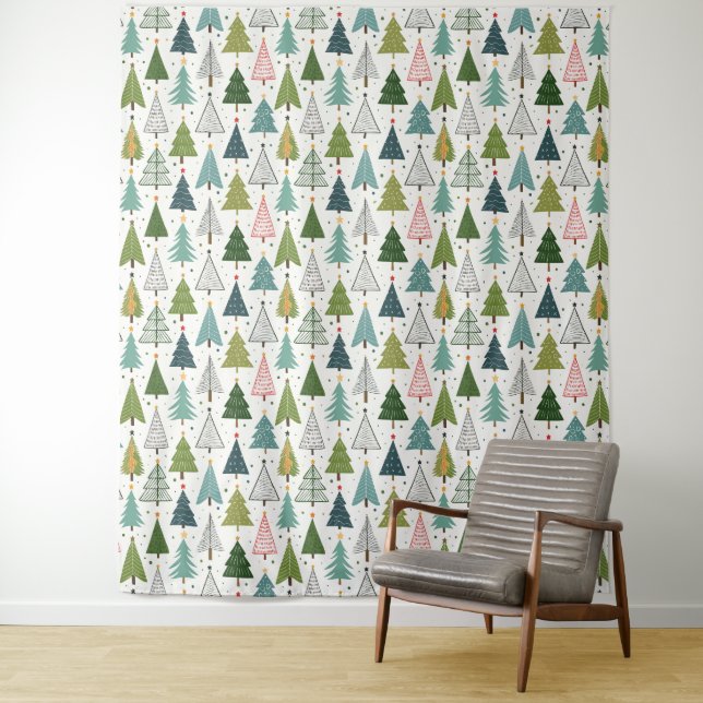 Retro Trees Photo Backdrop (In Situ)
