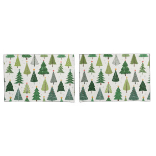 Retro Trees Pillow Case