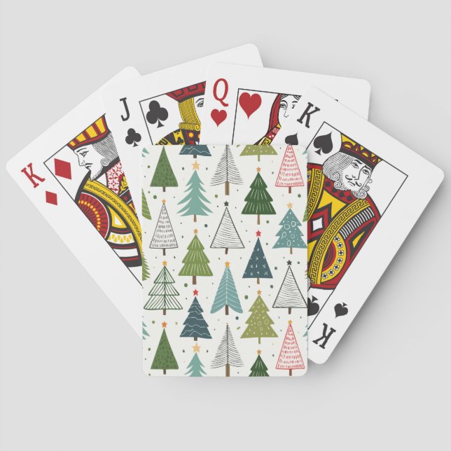 Retro Trees Poker Cards (Back)