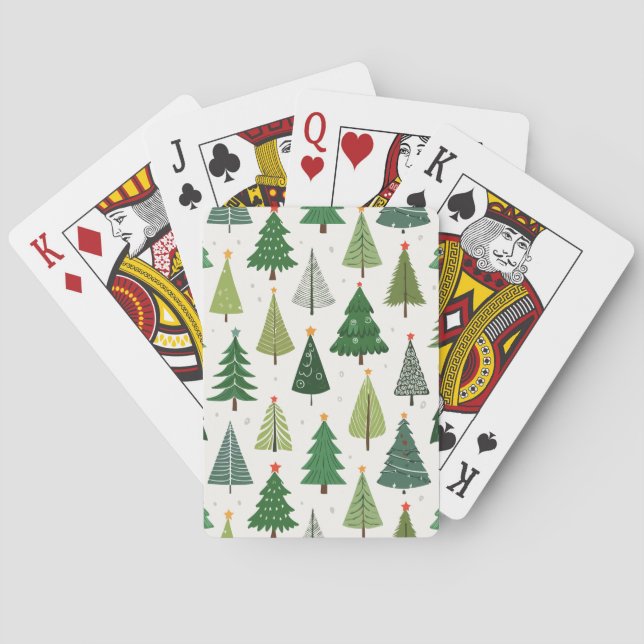 Retro Trees Poker Cards (Back)