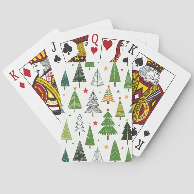 Retro Trees Poker Cards (Back)