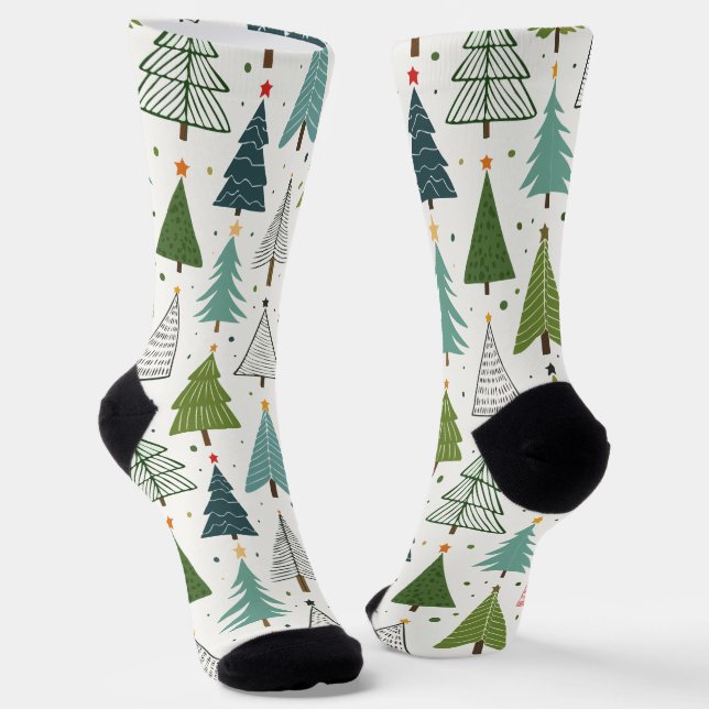 Retro Trees Socks (Angled)