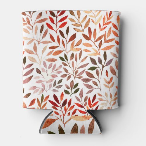 Retro trees watercolor seamless pattern can cooler