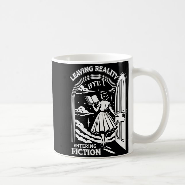 Retro Trendy Bookish Book Lover Reading Quotes Lea Coffee Mug (Right)