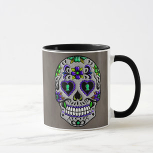 Retro Trendy Day of the Dead Sugar Skull Mug