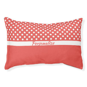 Retro & Trendy Red White Polka Dot Pattern Cat Dog Pet Bed