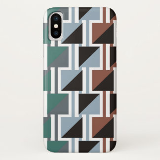 Retro triange pattern and squares geometric iPhone x case