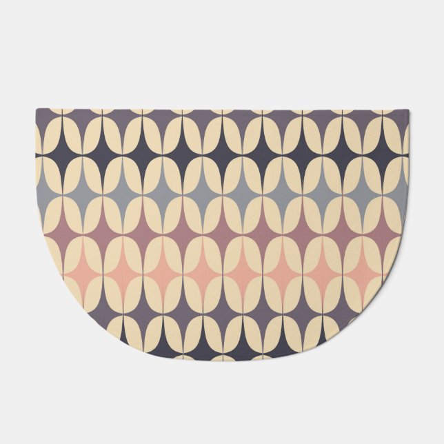 Retro Triangles Abstract Geometric Pattern Doormat (Front)