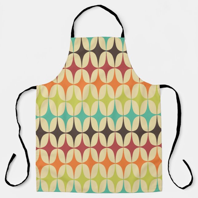 Retro Triangles: Geometric Pattern Throwback Apron (Front)