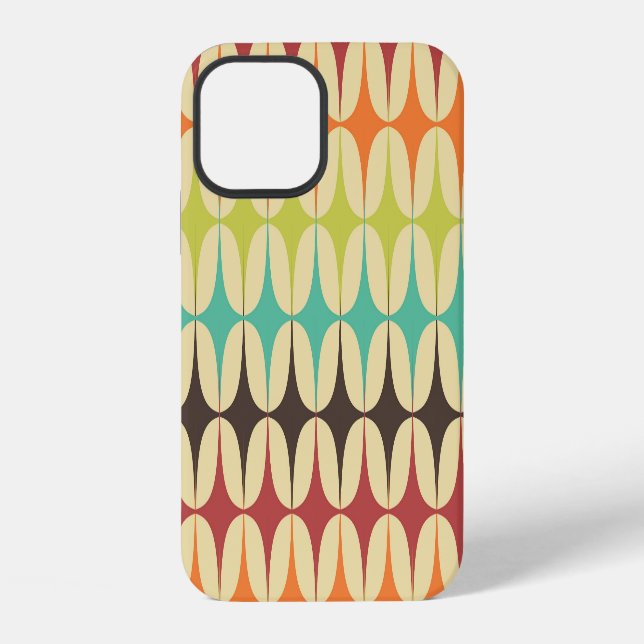 Retro Triangles: Geometric Pattern Throwback Iphone Case (Back)