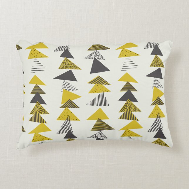 Retro Triangles: Varied Seamless Pattern. Accent Pillow (Front)