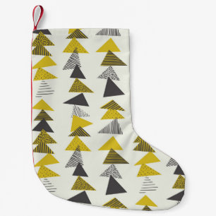 Retro Triangles: Varied Seamless Pattern. Small Christmas Stocking