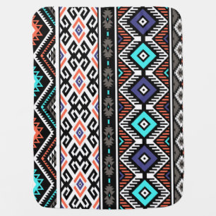 Retro Tribal Navajo: Geometric Seamless. Baby Blanket