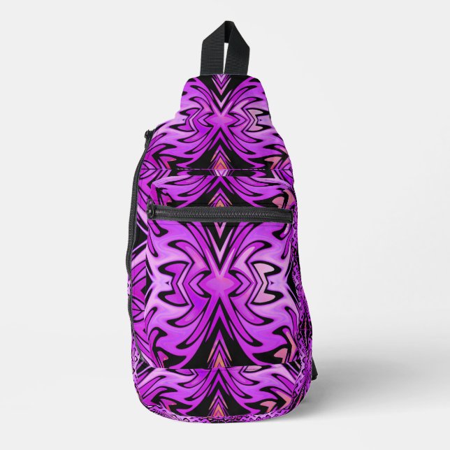 Retro Tribe Lilac Flame Sling Bag (Front)