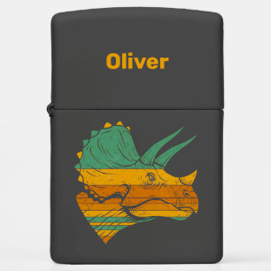 Retro Triceratops Dinosaur Zippo Lighter