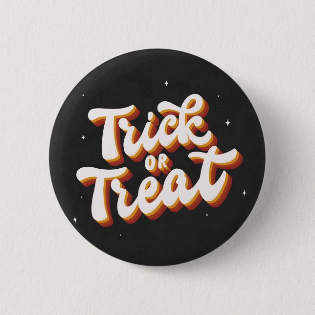 Retro Trick or Treat Button (Front)