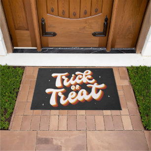 Retro Trick or Treat Doormat