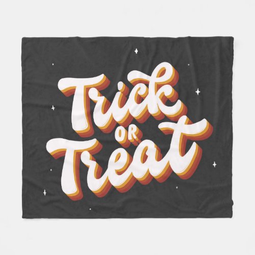 Retro Trick or Treat Fleece Blanket