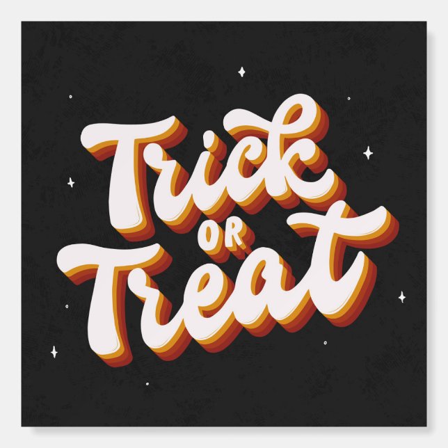 Retro Trick or Treat Foam Board (Front)