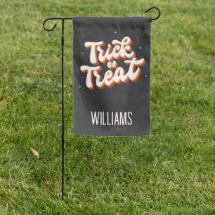 Retro Trick or Treat Garden Flag