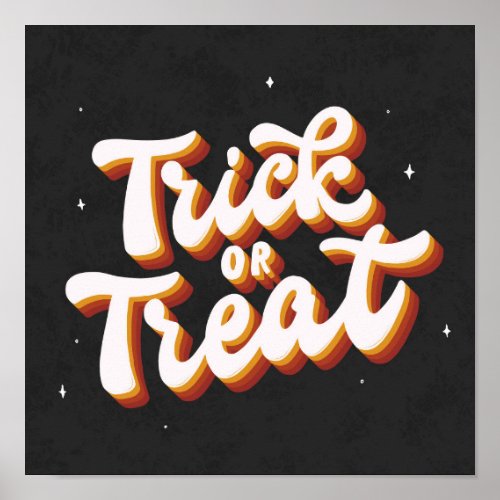 Retro Trick or Treat Poster