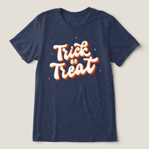 Retro Trick or Treat Tri_Blend Shirt