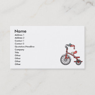 retro tricycle business card