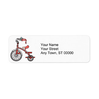 retro tricycle label
