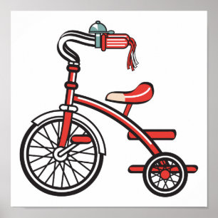 retro tricycle poster