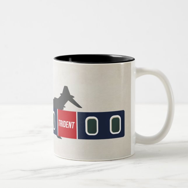 Retro Trident Jet Age Silohuette Mug (Right)