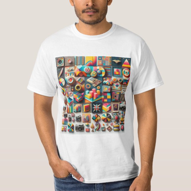 Retro Trip: 3D Images T-Shirt (Front)