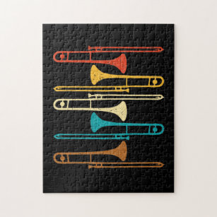 Retro Trombone - Jazz Jigsaw Puzzle