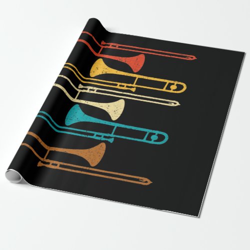 Retro Trombone _ Jazz Wrapping Paper