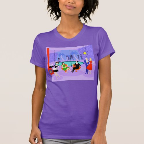 Retro Tropical Cocktail Party T_Shirt