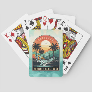 Retro Tropical Family Reunion ID1135 Poker Cards