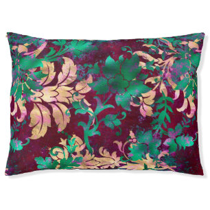 RETRO TROPICAL FLORAL PET BED