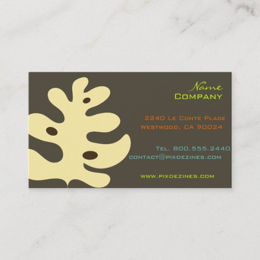Customizable Retro tropical foliage business card template
